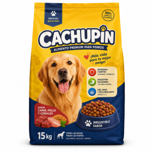 CACHUPÍN Premium Adulto Carne, Pollo y Cereales 15 kg